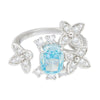 Wholesale Women's Ins Style Geometric 925 Silver Electroplated Open Ring