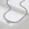 Wholesale Women's Ins Style Geometric Snake Head Stainless Steel Electroplated Snake Bone Chain Necklace