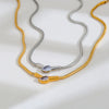 Wholesale Women's Ins Style Geometric Snake Head Stainless Steel Electroplated Snake Bone Chain Necklace