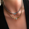 Wholesale Women's Ins Style Geometric Snake Head Stainless Steel Electroplated Snake Bone Chain Necklace