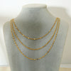 Wholesale Women's Ins Style Geometric Stainless Steel And Titanium Steel Electroplated Three Layer Necklace