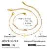 Wholesale Women's Ins Style Geometric Stainless Steel Electroplated Birthstone Bracelet Set