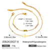 Wholesale Women's Ins Style Geometric Stainless Steel Electroplated Birthstone Bracelet Set