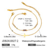 Wholesale Women's Ins Style Geometric Stainless Steel Electroplated Birthstone Bracelet Set