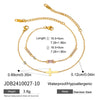 Wholesale Women's Ins Style Geometric Stainless Steel Electroplated Birthstone Bracelet Set
