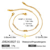 Wholesale Women's Ins Style Geometric Stainless Steel Electroplated Birthstone Bracelet Set