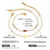 Wholesale Women's Ins Style Geometric Stainless Steel Electroplated Birthstone Bracelet Set