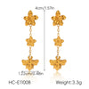 Wholesale Women's Ins Style Geometric Stainless Steel Electroplated Earrings Necklaces And Bracelets