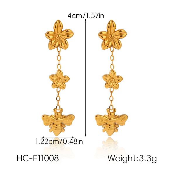 Wholesale Women's Ins Style Geometric Stainless Steel Electroplated Earrings Necklaces And Bracelets