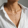 Wholesale Women's Ins Style Geometric Stainless Steel Electroplated Yshaped Necklace