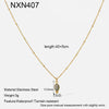 Wholesale Women's Ins Style Geometric Stainless Steel Jewelry Set With Pvd Furnace Vacuum Real Gold Plating Pendant Necklace And Earrings