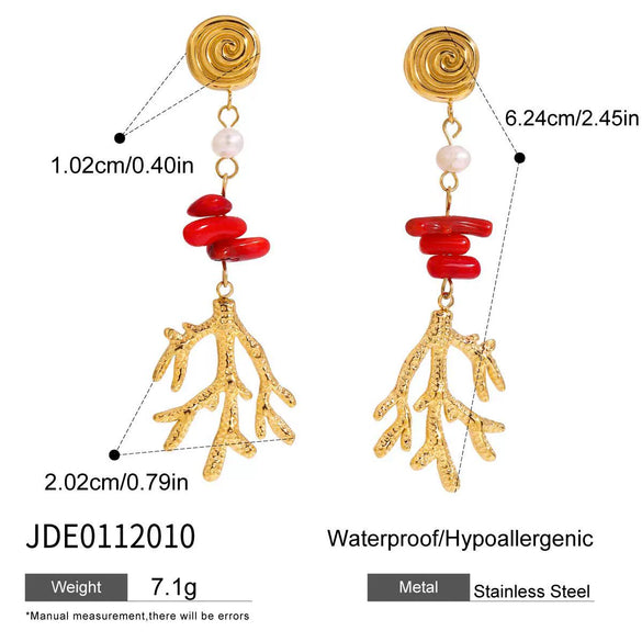 Wholesale Women's Ins Style Geometric Stainless Steel 18K Electroplated Earrings