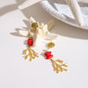 Wholesale Women's Ins Style Geometric Stainless Steel 18K Electroplated Earrings