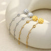 Wholesale Women's Ins Style Geometric Stainless Steel 18K Gold Plated Tassel Stud Earrings