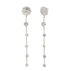 Wholesale Women's Ins Style Geometric Stainless Steel 18K Gold Plated Tassel Stud Earrings