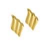 Wholesale Women's Ins Style Geometric Stamped Stainless Steel Wing Earrings