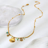 Wholesale Women's Ins Style Geometric Star Stainless Steel 18K Gold Plated Pendant Necklace