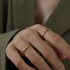 Wholesale Women's Ins Style Geometric Titanium Steel Electroplated Ring