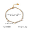 Wholesale Women's Ins Style Gold Plated Geometric Stainless Steel Bracelet