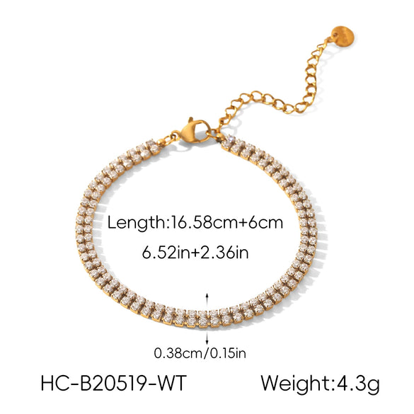 Wholesale Women's Ins Style Gold Plated Geometric Stainless Steel Bracelet