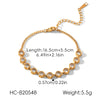 Wholesale Women's Ins Style Gold Plated Geometric Stainless Steel Bracelet