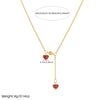Wholesale Women's Ins Style Heart Shape Stainless Steel Electroplated Pendant Necklace With Tassel