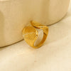 Wholesale Women's Ins Style Minimalist Geometric Stainless Steel Electroplated Open Ring Jewelry