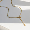Wholesale Women's Ins Style Snake Head Snake Bone Chain Electroplated Necklace