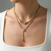 Wholesale Women's Ins Style Snake Head Snake Bone Chain Electroplated Necklace
