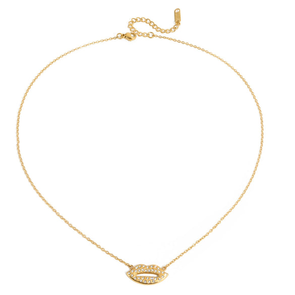 Wholesale Women's Ins Style Stainless Steel Electroplated Lip Pendant Necklace