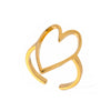 Wholesale Women's Ins Style Stainless Steel Heart Shape Double Layer Love Ring With Electroplating