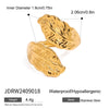 Wholesale Women's Ins Style Stainless Steel Leaf Pattern Electroplated Opening Ring Jewelry