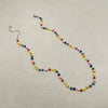 Wholesale Women's Ins Style Stainless Steel Necklace With Multicolor Crystal Stone Pendant And Geometric Pattern Electroplated