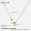 Wholesale Women's Ins Style Stainless Steel Necklace With Pvd Furnace Vacuum Real Gold Plating Star Heart And Butterfly Pendants Oshaped Chain