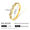 Wholesale Women's Ins Style Stainless Steel Quadrilateral Diamond Texture 18K Gold Plated Bracelet