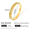 Wholesale Women's Ins Style Stainless Steel Quadrilateral Diamond Texture 18K Gold Plated Bracelet