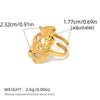 Wholesale Women's Ins Style Stainless Steel Starfish And Shell Design Rings With Pvd Furnace Vacuum Real Gold Plating
