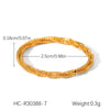 Wholesale Women's Ins Style Stainless Steel Twist Round Bead Geometric Ring With Electroplating And Starry Chain