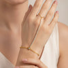 Wholesale Women's Ins Style Star Shape Real Gold Plated Stainless Steel Bracelet