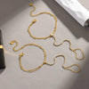 Wholesale Women's Ins Style Star Shape Real Gold Plated Stainless Steel Bracelet