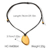 Wholesale Women's Insstyle Geometric Stainless Steel And Titanium Steel Gold Plated Pendant Necklace With Black Rope Chain