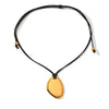 Wholesale Women's Insstyle Geometric Stainless Steel And Titanium Steel Gold Plated Pendant Necklace With Black Rope Chain
