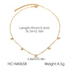 Wholesale Women's Insstyle Geometric Stainless Steel Gold Plated Necklace And Heartshaped Zircon Bracelet