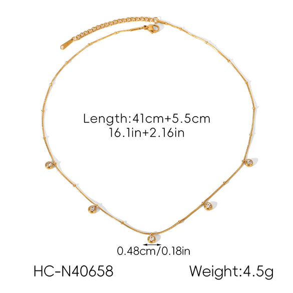 Wholesale Women's Insstyle Geometric Zodiac Sign Gold Plated Stainless Steel Pendant Necklace