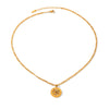 Wholesale Women's Insstyle Geometric Zodiac Sign Gold Plated Stainless Steel Pendant Necklace