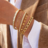 Wholesale Women's Insstyle Stainless Steel Bracelet With Real Gold Plating And Heartshaped Floral And Geometric Patterns