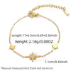 Wholesale Women's Insstyle Stainless Steel 18K Vacuum Plated Star Bracelet With Zircon Eightpointed Star Set