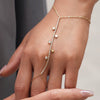 Wholesale Women's Insstyle Star Pattern Stainless Steel Real Gold Plated Bracelet With Star Zircon
