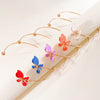 Wholesale Women's Iron And Zinc Alloy Flower Pattern Enamel Choker Necklace With Fresh Light Luxury Design