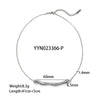 Wholesale Women's Irregular Oneword Stainless Steel And Titanium Steel Necklace With Snake Bone Chain And Geometric Styling Pvd Furnace Real Gold Electroplating
